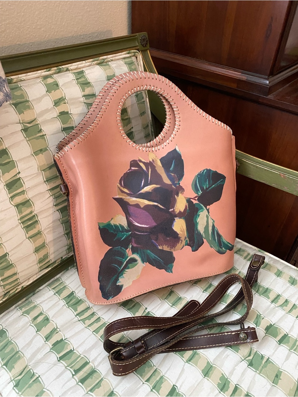 Patricia Nash Leather Rose handbag